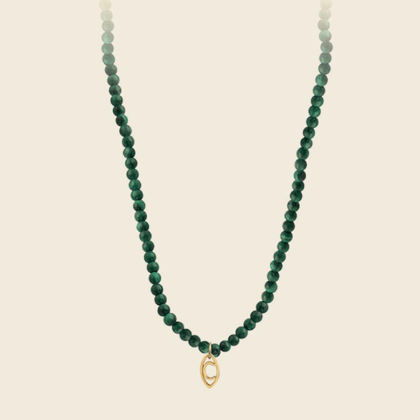 Pearl necklace ORIGINS COLORS malachite