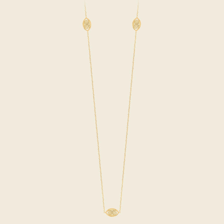 ORMA multi-medal long necklace