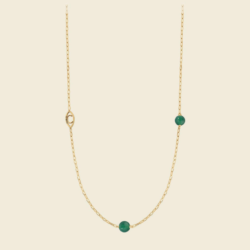 MASSILIA green agate necklace - CHILD