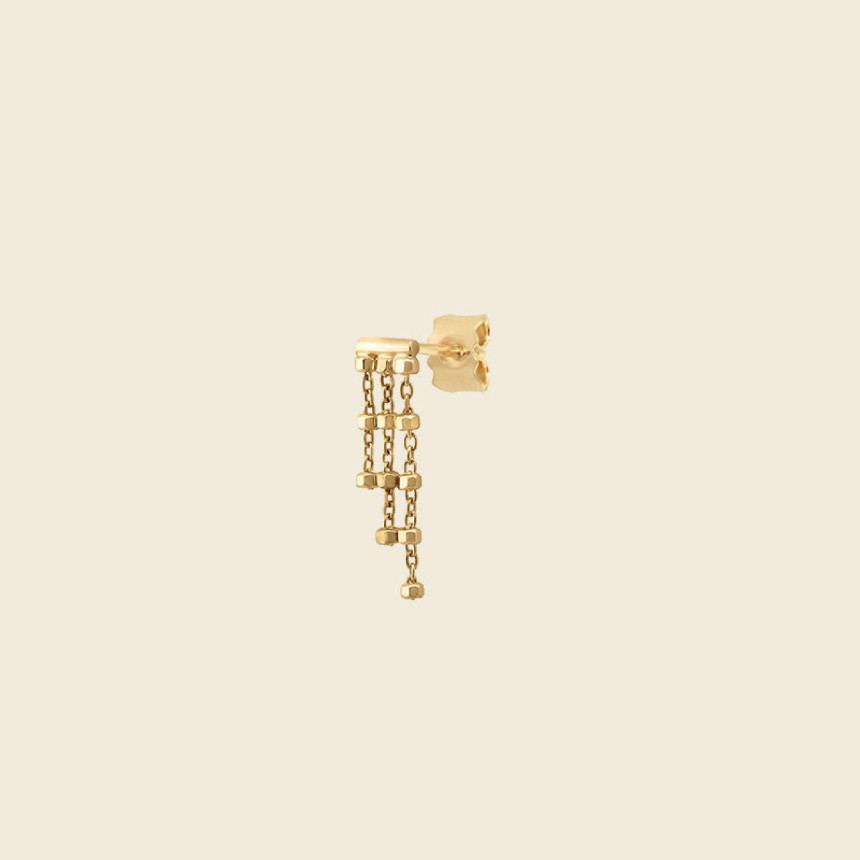 Left triple chain DIAMOND earring (individually)