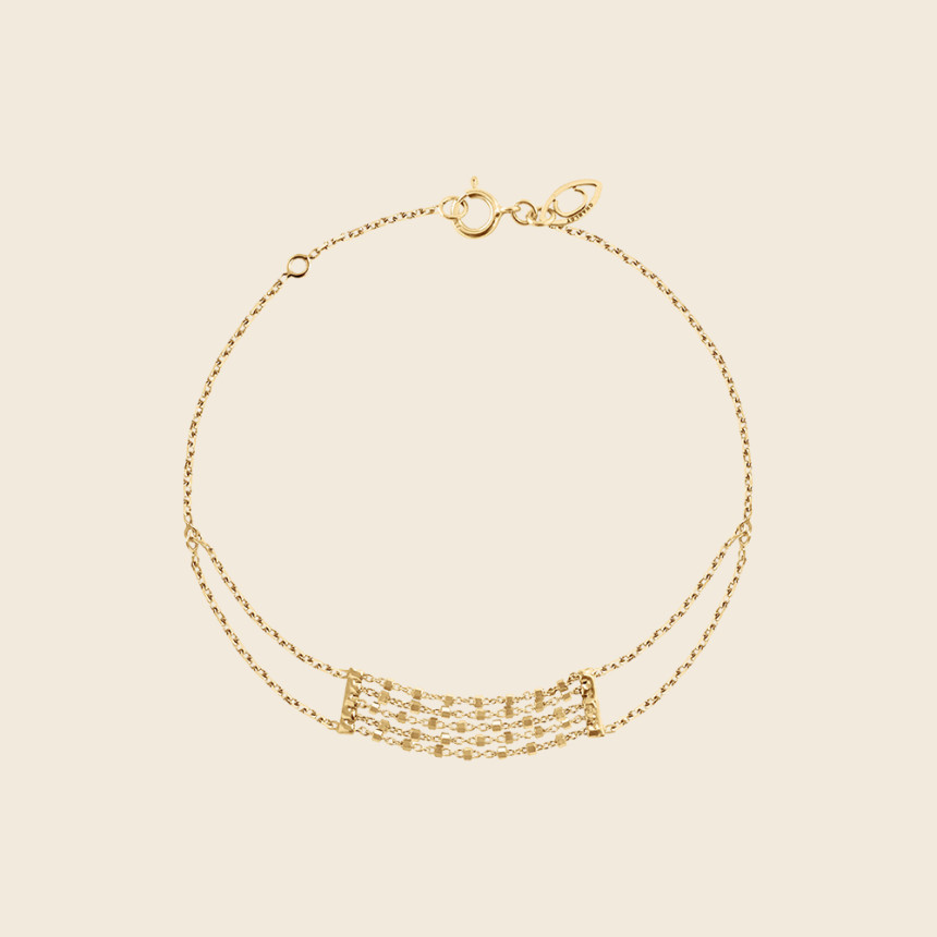 DIAMANTEE cable chain filed bracelet