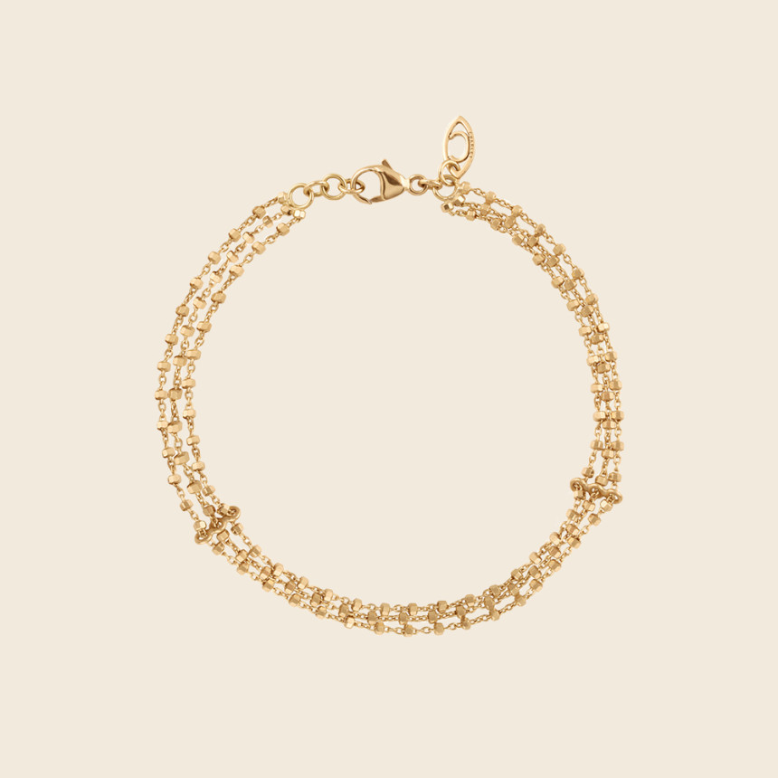 DIAMANTÉE triple chain bracelet