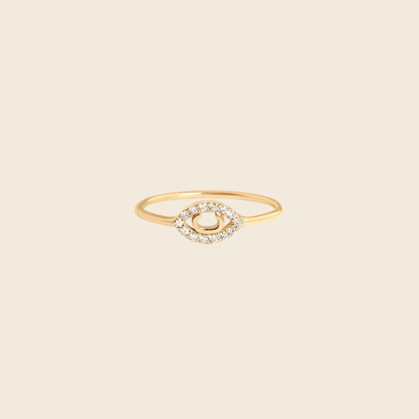 IRIS diamond ring 18K yellow gold - Charlet Bijoux