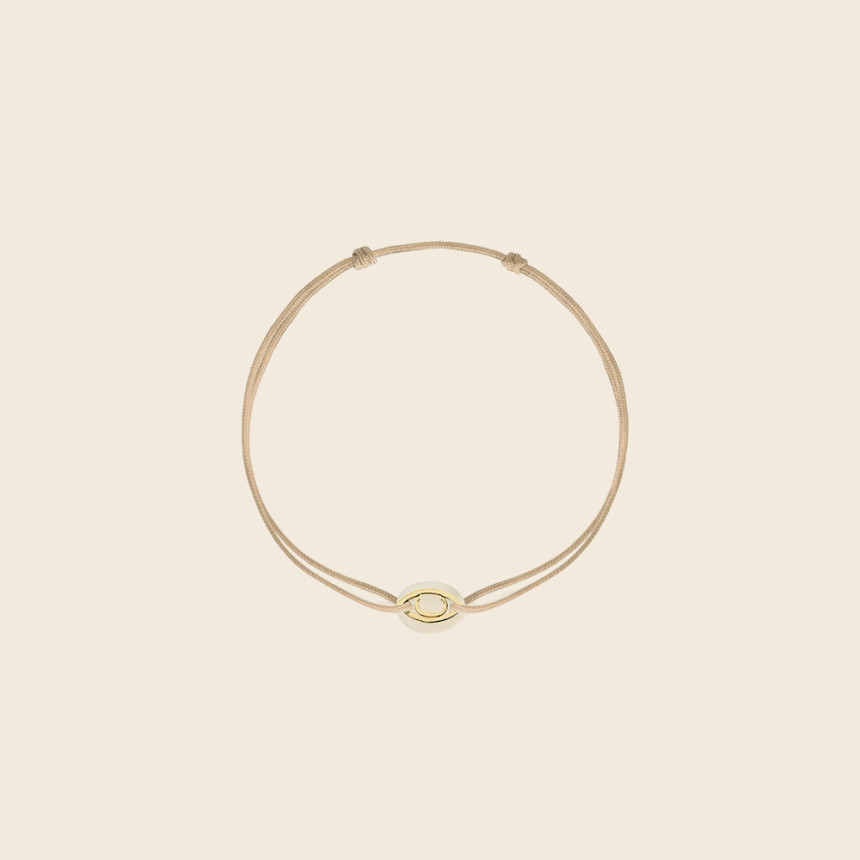 Bracelet on cord IRIS mother of pearl for CHILD 18K yellow gold - Charlet Bijoux