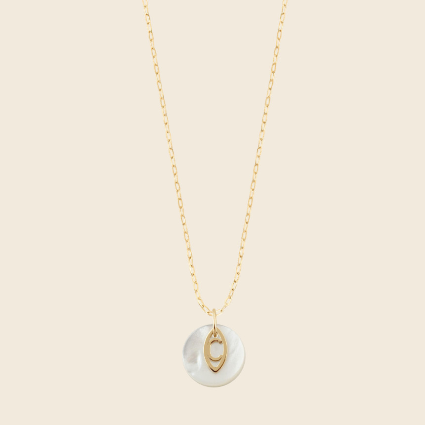 IRIS mother-of-pearl medal necklace