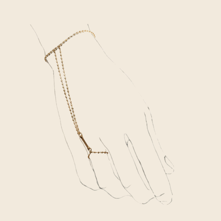 CORPS A CORPS  hand jewelry - Diamantée chain