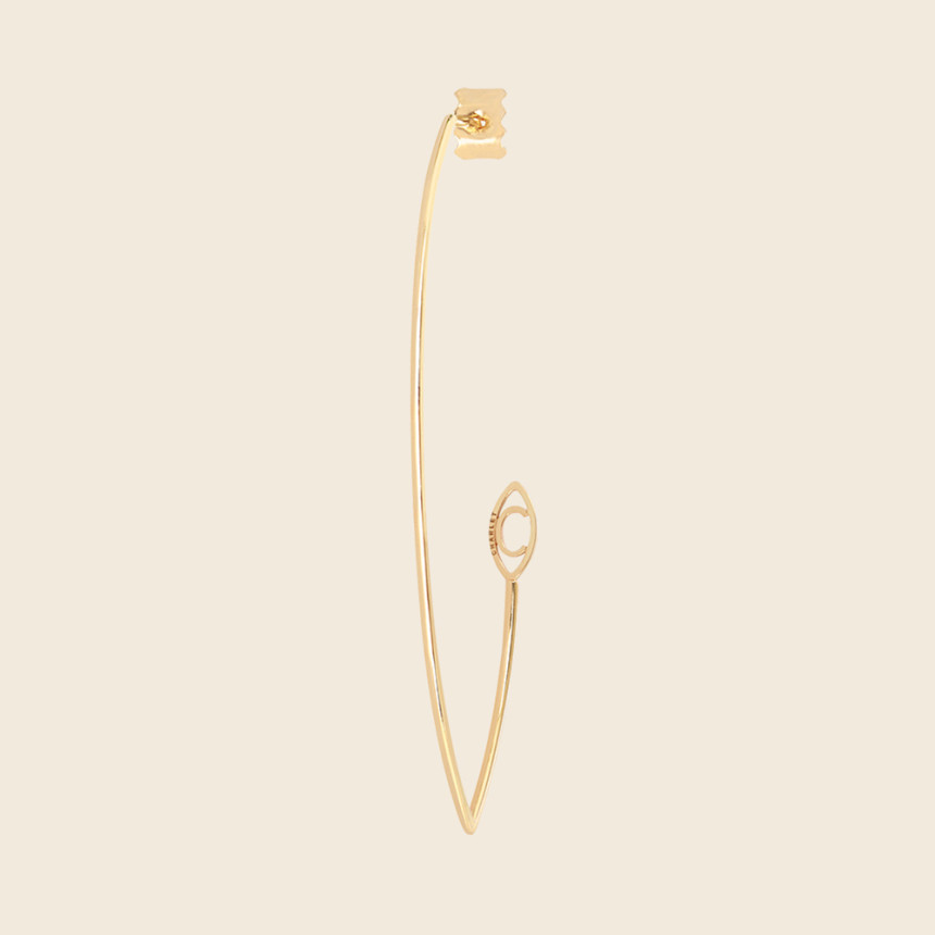 IRIS large model half-hoop (individually) 18K yellow gold - Charlet Bijoux