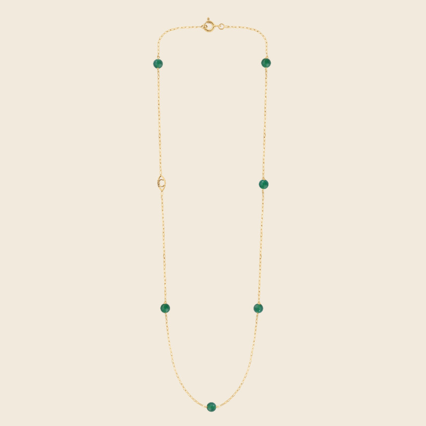 Collier MASSILIA agate verte