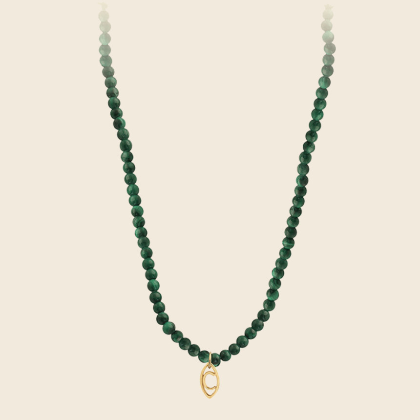 Pearl necklace ORIGINS COLORS malachite