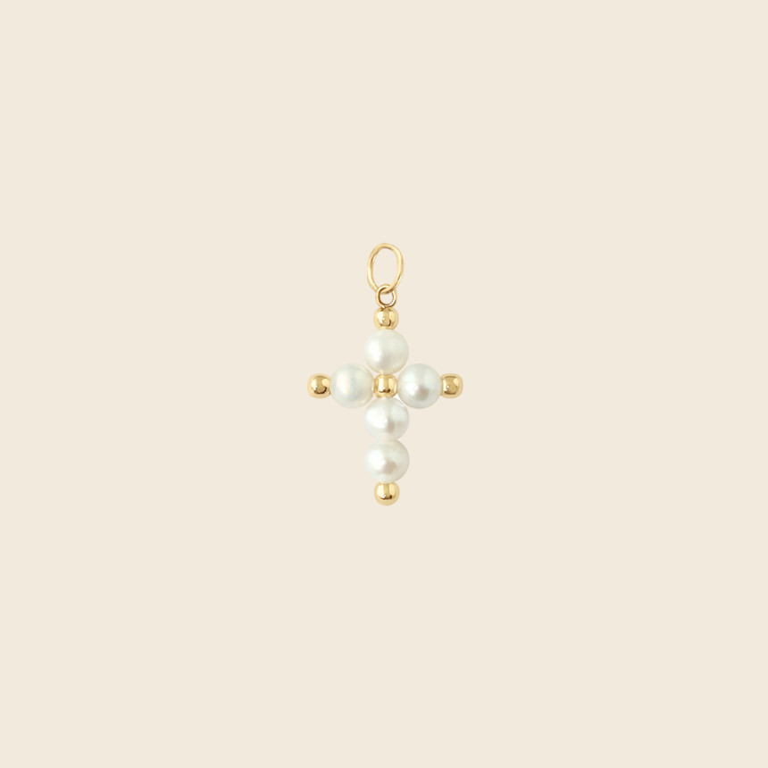 ORIGINES cross pendant (small model) 18K yellow gold - Charlet Bijoux