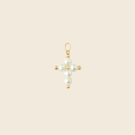 ORIGINES cross pendant (small model) 18K yellow gold - Charlet Bijoux