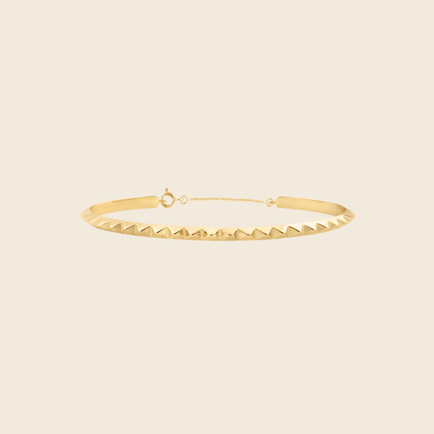 PYRAMIDE bangle with safety chain